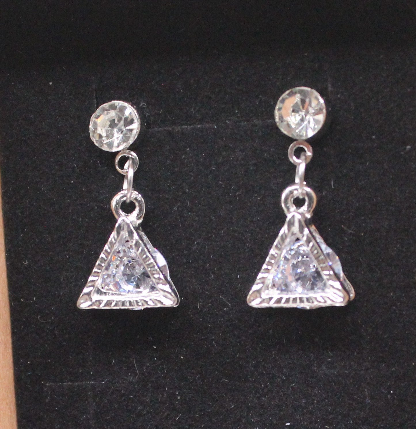 Cubic zircon earring silver
