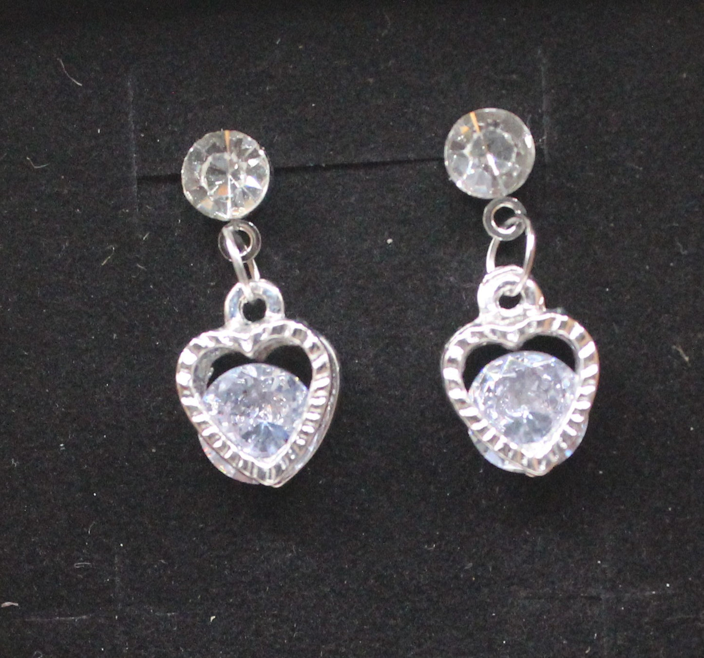 Cubic zircon earring silver