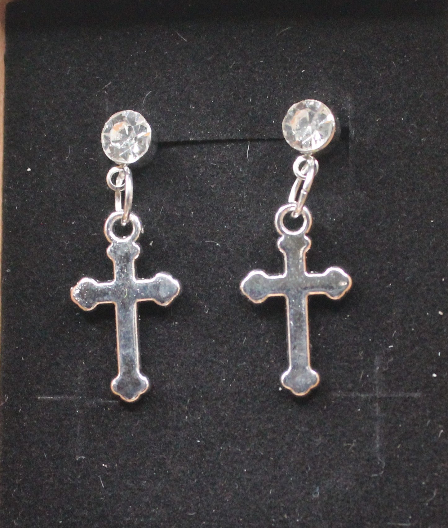 Antique post cross earring