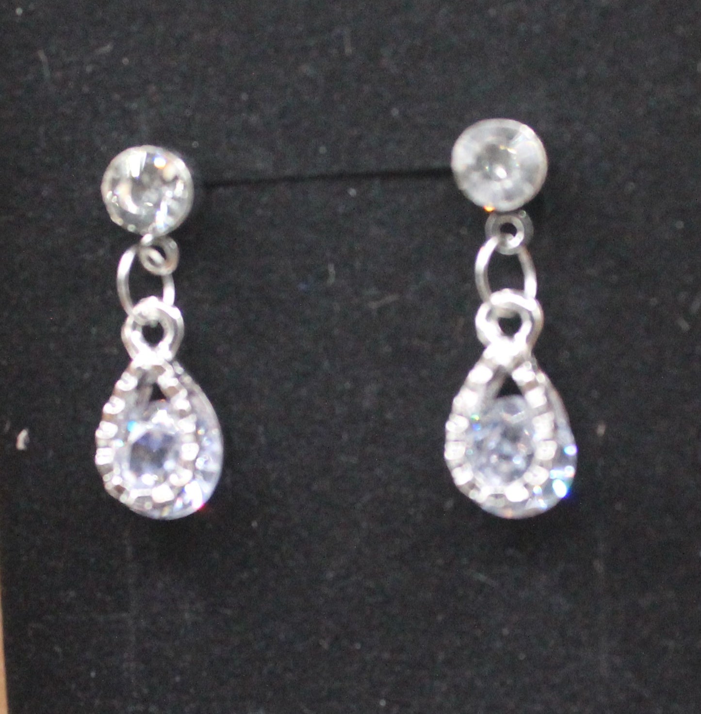 Cubic zircon earring silver